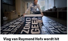 Schoonmaakbedrijf Hofs uit Arnhem met Spandoeken actie: Zonder Respect Geen Voetbal in De Gelderlander