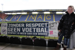 Zonder Respect Vlag Schoonmaakbedrijf Hofs Arnhem in NAC Breda Stadion